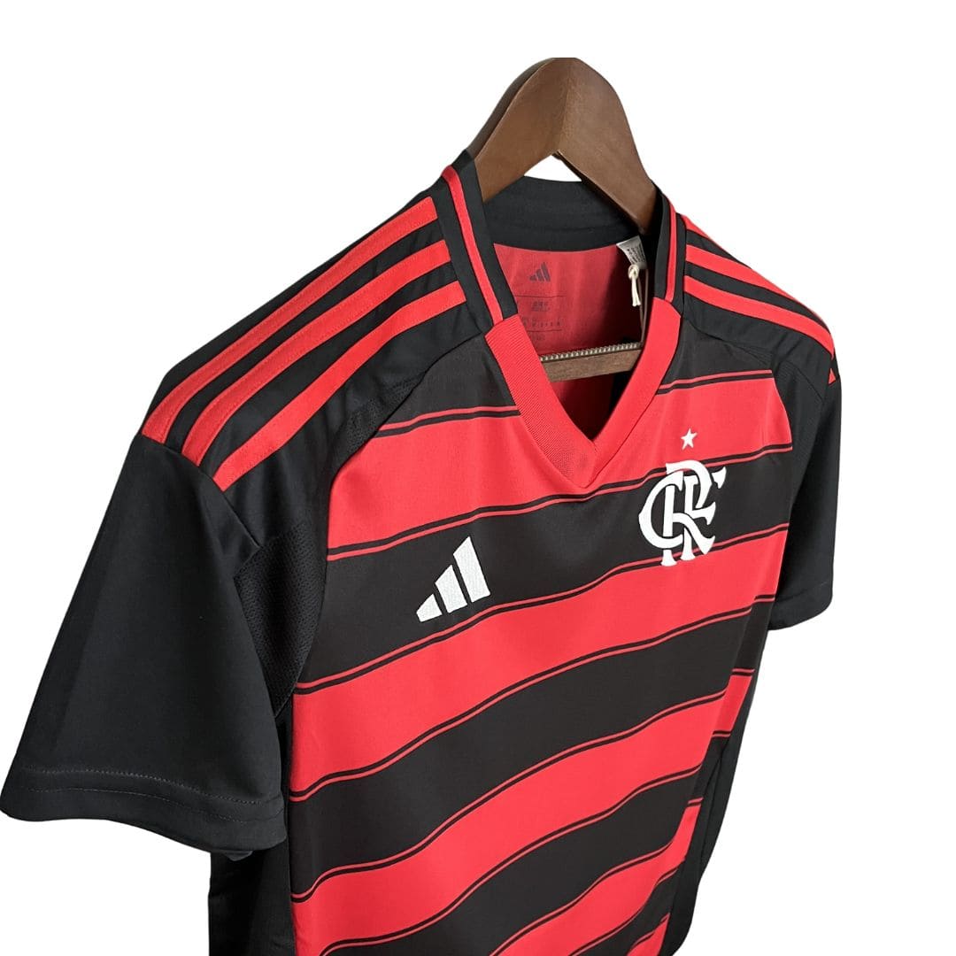 Flamengo Home Shirt 24/25 - Women's Fan Shirt - Red and Black