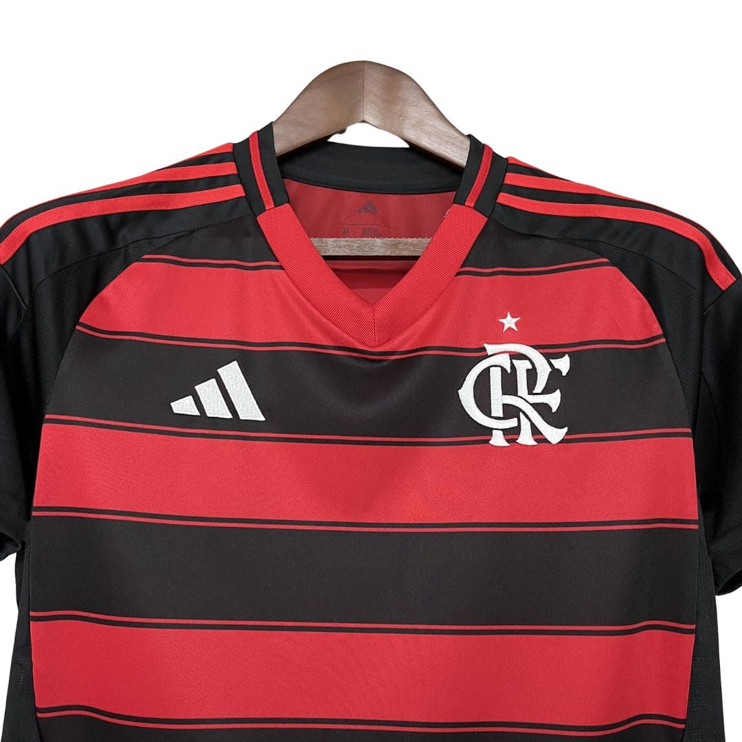 Flamengo Home Shirt 24/25 - Women's Fan Shirt - Red and Black