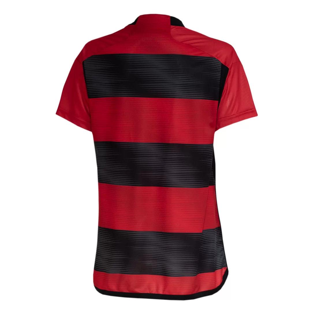 Camisa Flamengo I 23/24 - Torcedor Feminina - Vermelho e Preto - Manto Elegante