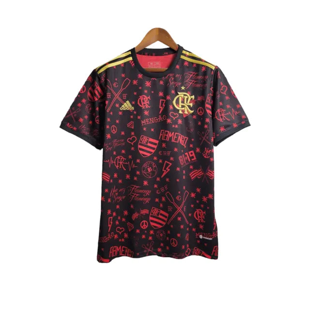 Camisa Flamengo Edição Especial 23/24 - Torcedor Masculina - Preto e Vermelho - Manto Elegante