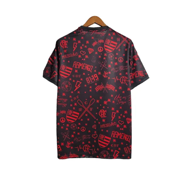 Camisa Flamengo Edição Especial 23/24 - Torcedor Masculina - Preto e Vermelho - Manto Elegante