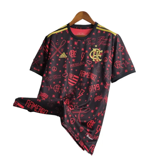 Camisa Flamengo Edição Especial 23/24 - Torcedor Masculina - Preto e Vermelho - Manto Elegante