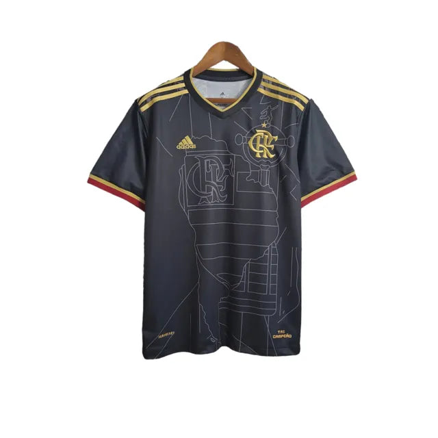 Camisa Flamengo Edição Especial 22/23 - Torcedor Masculina - Preto / Tri Campeão da Libertadores - Manto Elegante