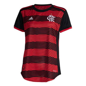 Camisa Flamengo I 22/23 - Torcedor Feminina - Vermelho e Preto - Manto Elegante