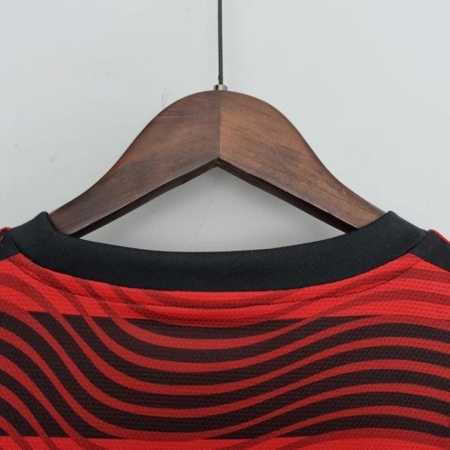 Camisa Flamengo I 22/23 - Torcedor Feminina - Vermelho e Preto - Manto Elegante