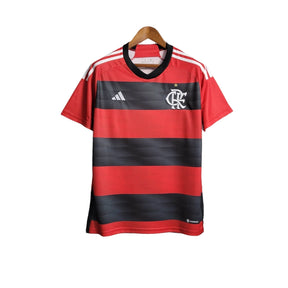 Camisa Flamengo I 23/24 - Torcedor Masculina - Vermelho e Preto - Manto Elegante