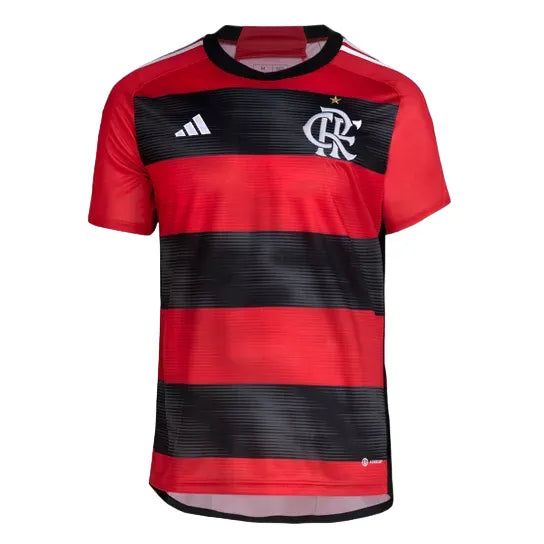 Camisa Flamengo I 23/24 - Torcedor Masculina - Vermelho e Preto - Manto Elegante