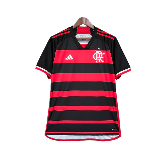 Camisa Flamengo I 24/25 - Torcedor Masculina - Vermelho e Preto - Manto Elegante