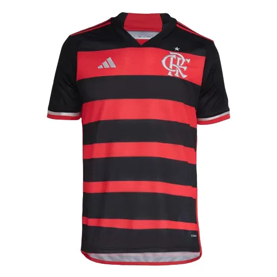 Camisa Flamengo I 24/25 - Torcedor Masculina - Vermelho e Preto - Manto Elegante