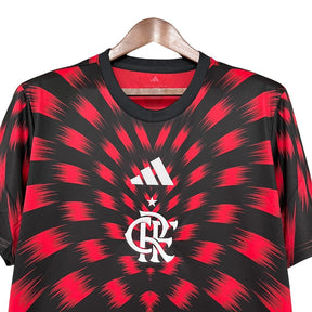 Camisa Pré Jogo Flamengo 25/26 - Torcedor Masculina - Vermelha e Preta
