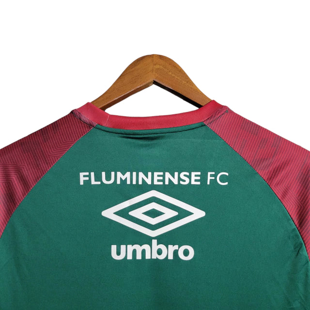 Camisa de Treino Fluminense 23/24 - Torcedor Masculina - Vermelho e Verde - Manto Elegante