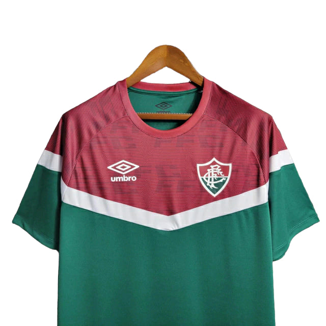 Camisa de Treino Fluminense 23/24 - Torcedor Masculina - Vermelho e Verde - Manto Elegante