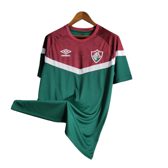 Camisa de Treino Fluminense 23/24 - Torcedor Masculina - Vermelho e Verde - Manto Elegante