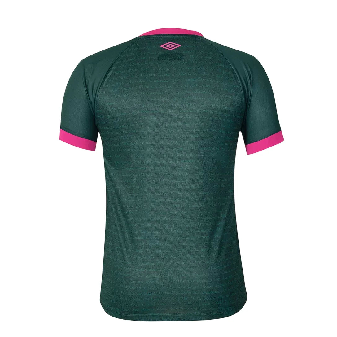 Camisa Fluminense III 23/24 - Torcedor Masculina - Verde e Rosa - Manto Elegante