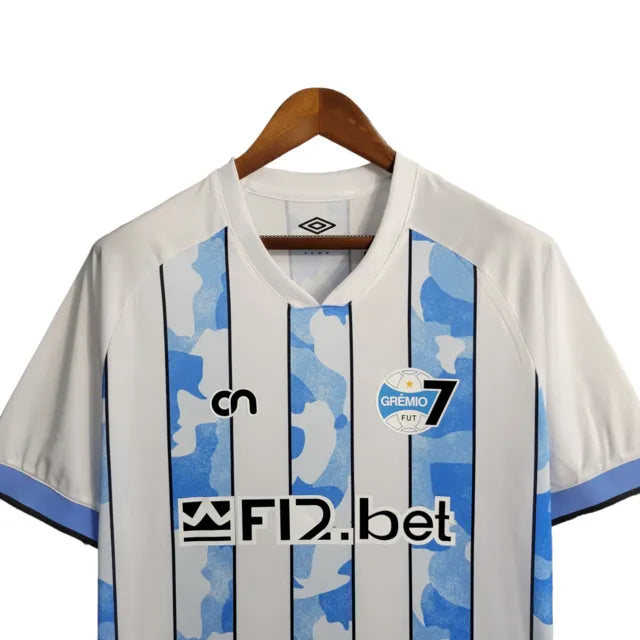 Camisa Grêmio Edição Especial Fut7 23/24 - Torcedor Masculina - Azul e Branco - Manto Elegante