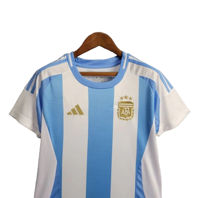 Camisa Seleção da Argentina I (Home) 24/25 - Torcedor Feminina - Branco e Azul