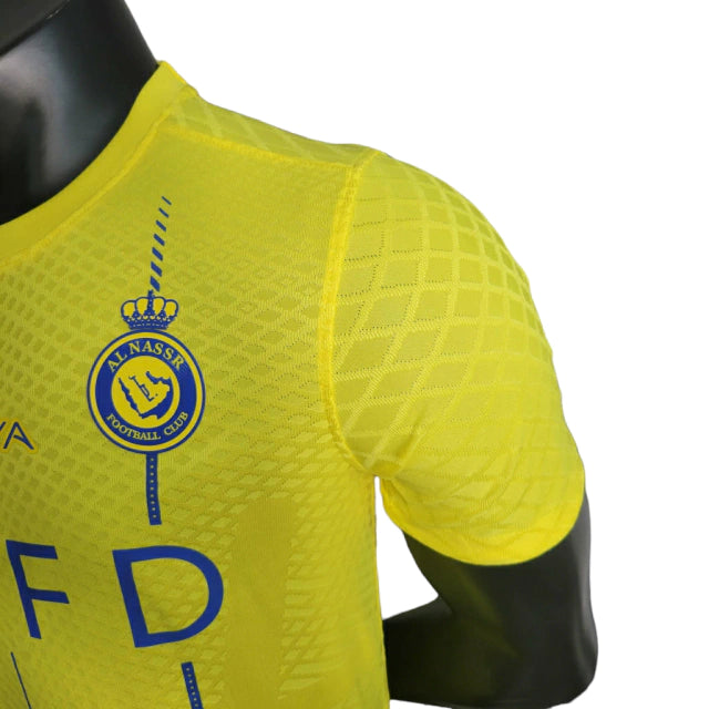 Camisa All-Nassr I (Home) 23/24 - Jogador Masculina - Amarelo - Manto Elegante