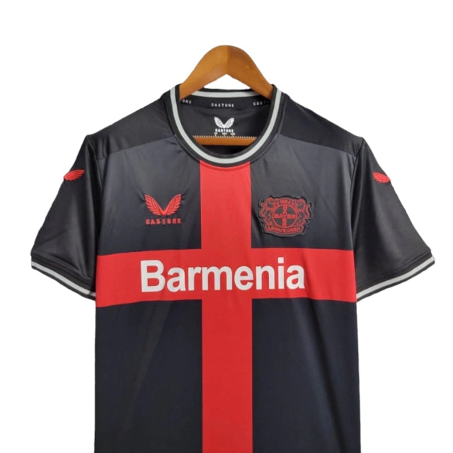 Camisa Bayer Leverkusen I (Home) 23/24 - Torcedor Masculina - Preto e Vermelho