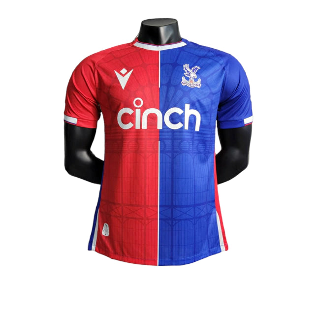 Camisa Crystal Palace I (Home) 23/24 - Jogador Masculina - Vermelho e Azul - Manto Elegante