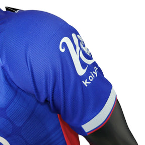 Camisa Crystal Palace I (Home) 23/24 - Jogador Masculina - Vermelho e Azul - Manto Elegante