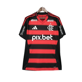 Camisa Flamengo I C/ Todos os Patrocínios 25/26 - Torcedor Masculina - Vermelho e Preto