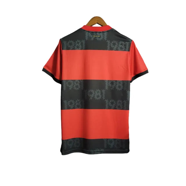 Camisa Retrô Flamengo I 2021 - Torcedor Masculina - Vermelho e Preto - Manto Elegante