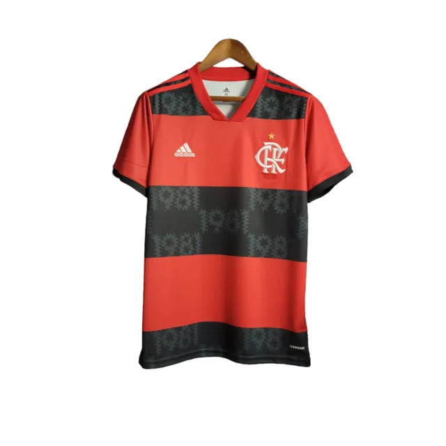 Camisa Retrô Flamengo I 2021 - Torcedor Masculina - Vermelho e Preto - Manto Elegante