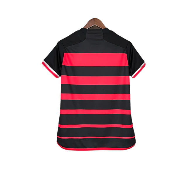 Camisa Flamengo I 24/25 - Torcedor Feminina - Vermelho e Preto