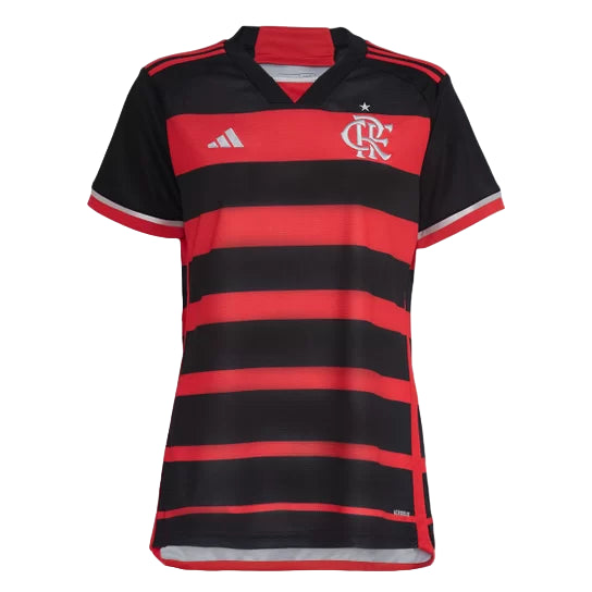 Camisa Flamengo I 24/25 - Torcedor Feminina - Vermelho e Preto