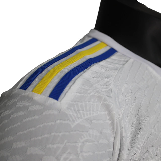 Camisa Leeds United I (Home) 23/24 - Jogador Masculina - Branco - Manto Elegante