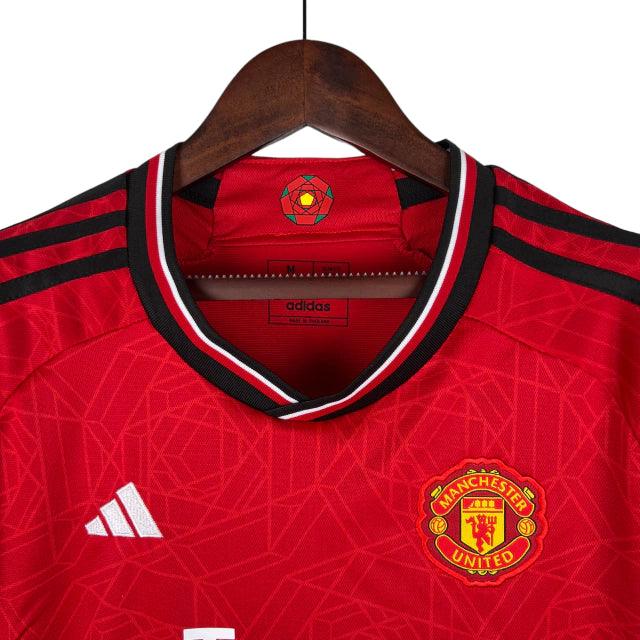 Camisa Manchester United I (Home) 23/24 - Torcedor Feminina - Vermelho - Manto Elegante