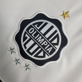 Camisa Olimpia I (Home) 23/24 - Torcedor Masculina - Branco - Manto Elegante