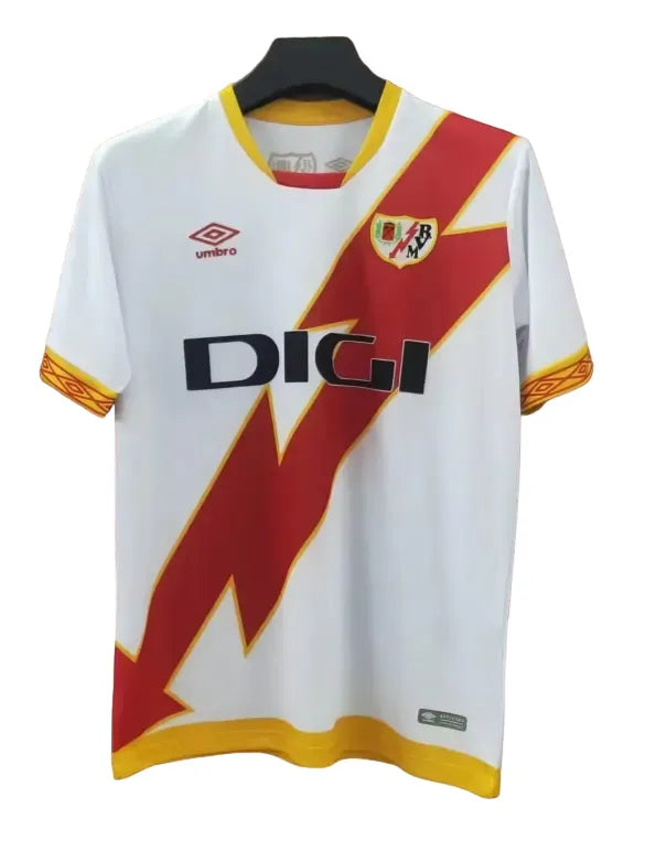 Camisa Rayo Vallecano I (Home) 23/24 - Torcedor Masculina - Branco - Manto Elegante