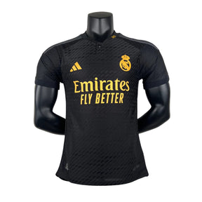 Camisa Real Madrid III (Third) 23/24 - Jogador Masculina - Preto - Manto Elegante