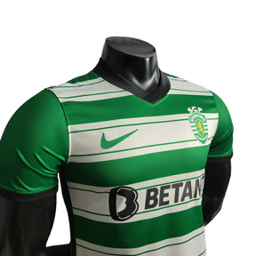 Camisa Sporting Lisboa I (Home) 22/23 - Jogador Masculina - Verde e Branco - Manto Elegante