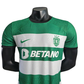 Camisa Sporting Lisboa I (Home) 23/24 - Jogador Masculina - Verde e Branco - Manto Elegante