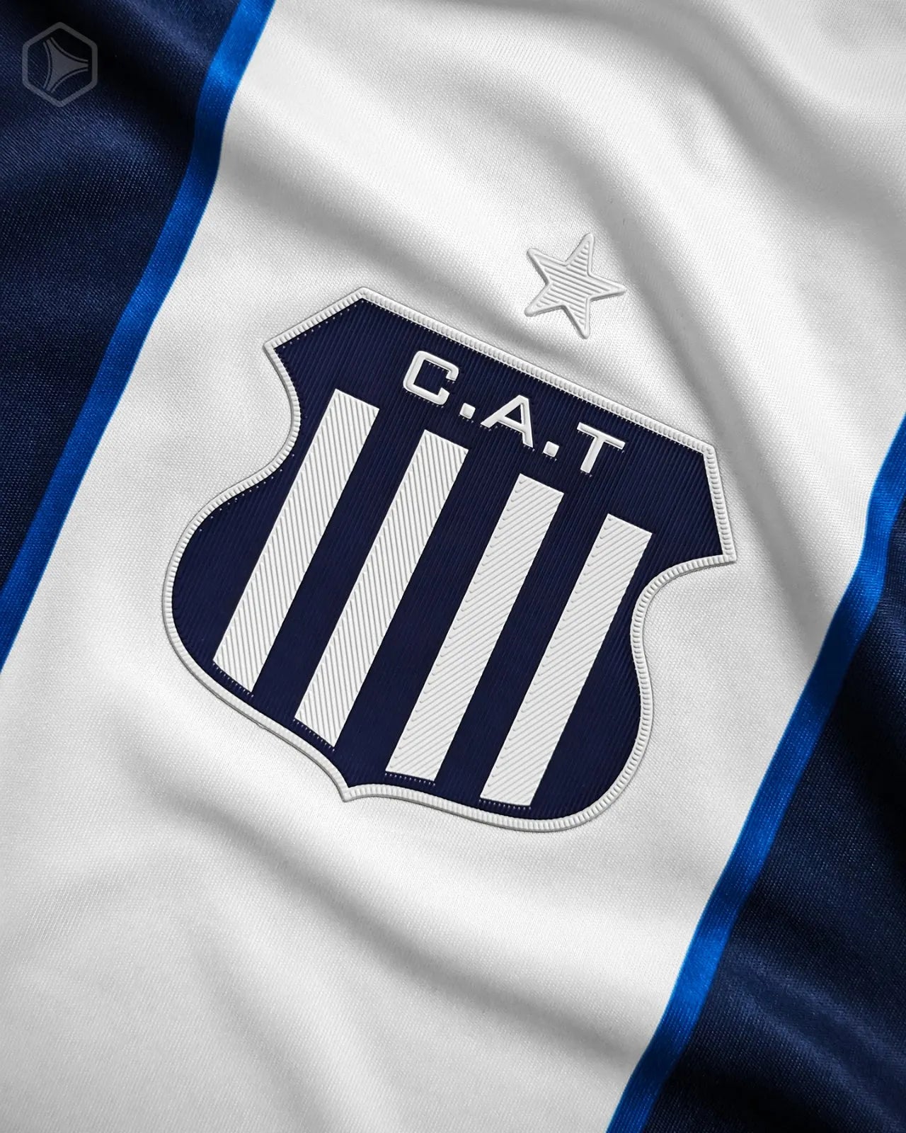 Camisa Talleres I (Home) 23/24 - Torcedor Masculina - Branco e Azul - Manto Elegante