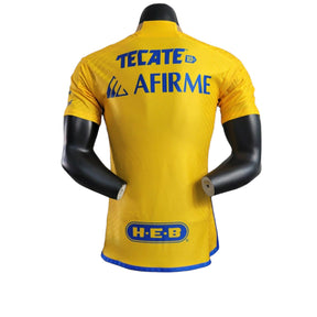 Camisa Tigres do México I (Home) 23/24 - Jogador Masculina - Amarelo e Azul - Manto Elegante