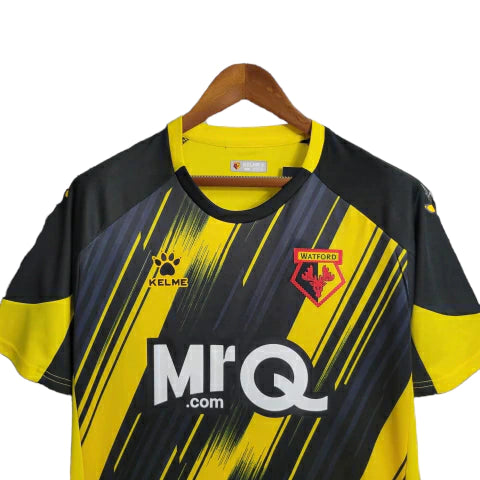 Camisa Watford I (Home) 23/24 - Torcedor Masculina - Amarelo e Preto - Manto Elegante