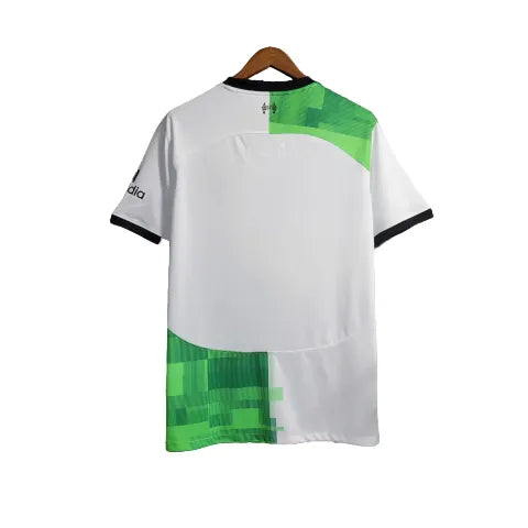 Camisa Liverpool II (Away) 23/24 - Torcedor Masculina - Branco e Verde - Manto Elegante