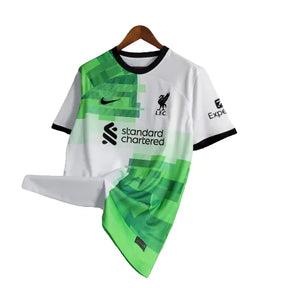 Camisa Liverpool II (Away) 23/24 - Torcedor Masculina - Branco e Verde - Manto Elegante