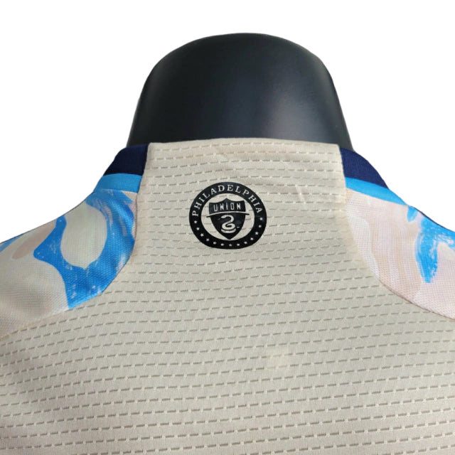 Camisa Philadelphia II (Away) 23/24 - Jogador Masculina - Branco e Azul - Manto Elegante