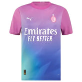 Camisa Milan III (Third) 23/24 - Torcedor Masculina - Roxo, Rosa, Azul e Verde - Manto Elegante