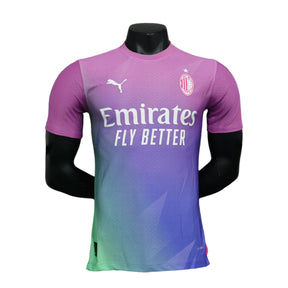 Camisa Milan III (Third) 23/24 - Jogador Masculina - Roxo, Rosa, Azul e Verde - Manto Elegante