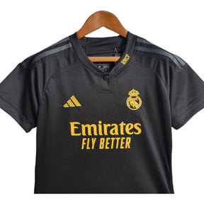 Camisa Real Madrid III (Third) 23/24 - Torcedor Feminina - Preto