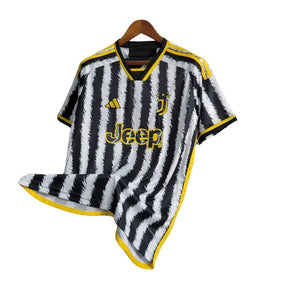 Camisa Juventus I (Home) 23/24 - Torcedor Masculina - Preto e Branco - Manto Elegante