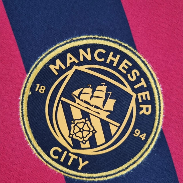 Camisa Manchester City II (Away) 22/23 - Torcedor Masculina - Preto e Vermelho - Manto Elegante