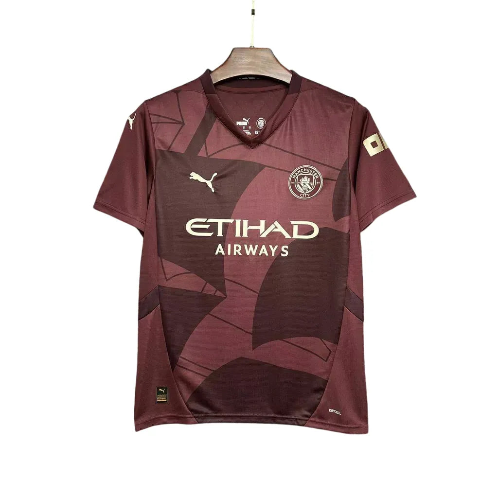 Camisa Manchester City II (Away) 24/25 - Torcedor Masculina - Bordô