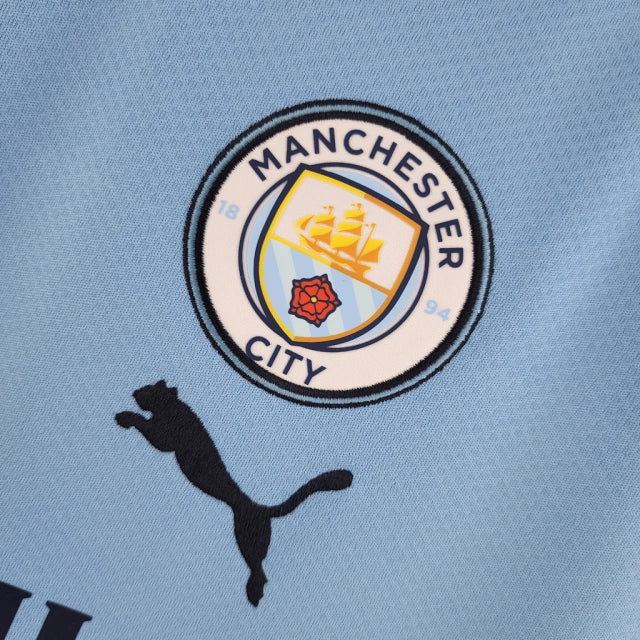 Camisa Manchester City I (Home) 22/23 - Torcedor Masculina - Azul - Manto Elegante