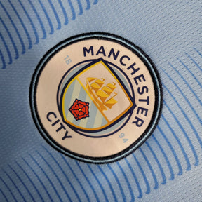 Camisa Manga Longa Manchester City I (Home) 23/24 - Torcedor Masculina - Azul - Manto Elegante